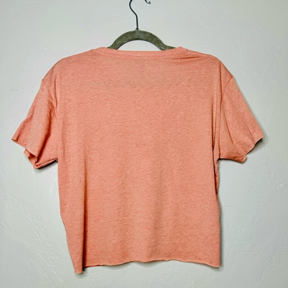 #Goals Cropped Top Heathered Mauve Graphic Tee SZ LARGE NWT - Picture 3 of 10